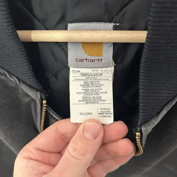 Vintage Carhartt Quilted Canvas Artic Vest “Onyx” V02 ONX - Picture 8 of 9